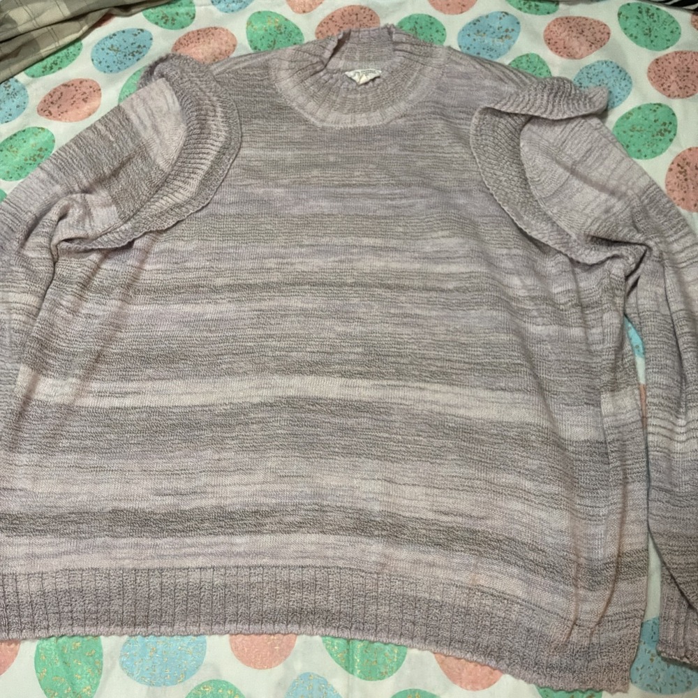 Candace Cameron Bure Ruffle Shoulder Mock-Neck Sweater Size 4X Purple A518429